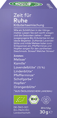 Kruidenthee "Tijd voor rust" (20 zakjes), 30 g