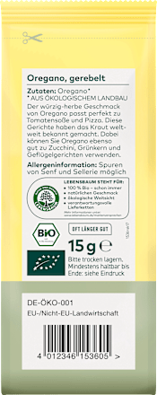 Oregano, geraspt, 15 g