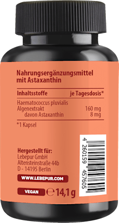 Astaxanthin Kapseln 30 St, 14,1 g