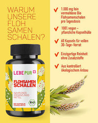Bio Flohsamenschalen Kapseln 60 St, 36 g