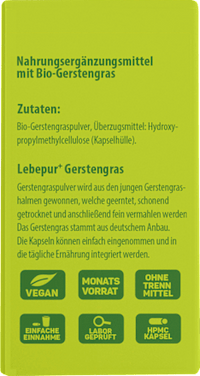 Gerstgras capsules 60 stuks, 37 g