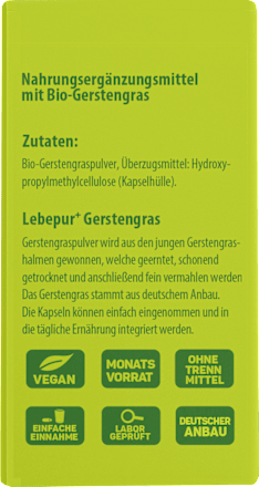 Gerstengras Kapseln 60 St, 37 g