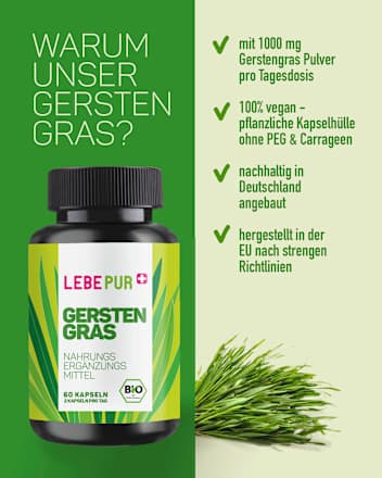 Gerstengras Kapseln 60 St, 37 g