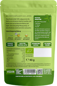 Getränkepulver, Matcha, 40 g Lebepur