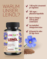 Leinöl Kapseln 60 St, 36,1 g
