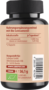 Leinöl Kapseln 60 St, 36,1 g
