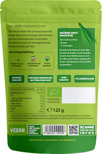 Pflanzenpulver, Gerstengras, 125 g