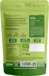 Pflanzenpulver, Matcha, 40 g
