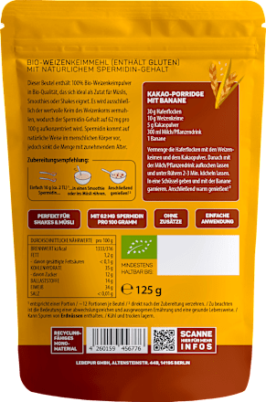 Pflanzenpulver, Spermidin Weizenkeimmehl, 125 g