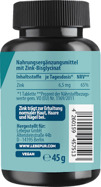 Zink Tabletten 180 St, 45 g