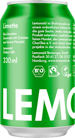 Erfrischungsgetränk, Lemonaid Limette, 0,33 l EINWEG