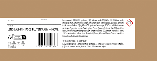 Colorwaschmittel Pods Blütentraum, 100 Wl Lenor