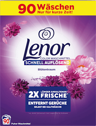 Colorwaschmittel Pulver Blütentraum, 90 Wl Lenor