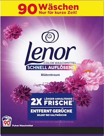 Colorwaschmittel Pulver Blütentraum, 90 Wl Lenor