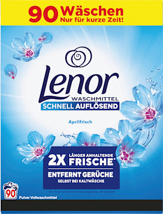 Vollwaschmittel Pulver Aprilfrisch, 90 Wl Lenor