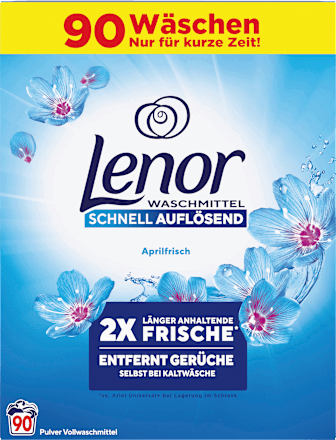 Vollwaschmittel Pulver Aprilfrisch, 90 Wl Lenor
