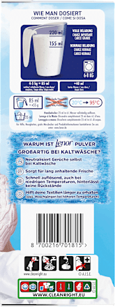 Vollwaschmittel Pulver Sensitiv, 23 Wl Lenor