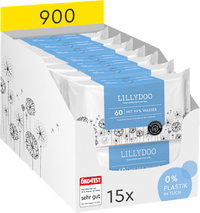 Vochtige doekjes 99% water (15x60 stuks), 900 stuks