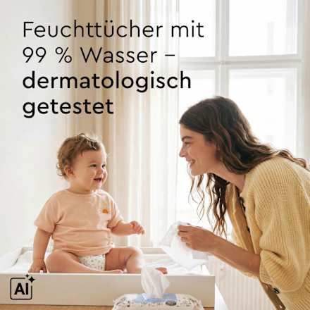 Feuchttücher mit 99 % Wasser (15x60 St), 900 St