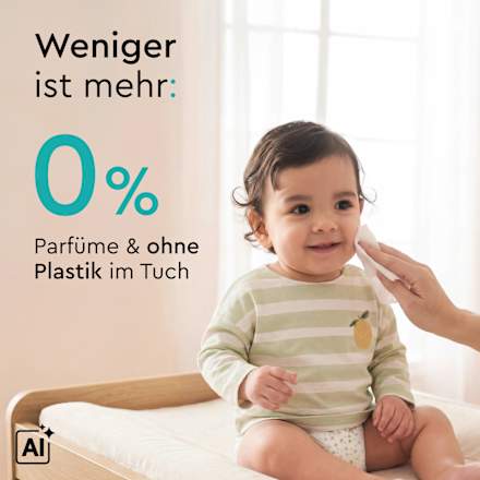 Feuchttücher mit 99% Wasser, Reisegröße, 15 St