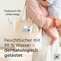 Feuchttücher mit 99% Wasser, Reisegröße, 15 St