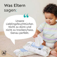 Feuchttücher mit 99% Wasser, Reisegröße, 15 St