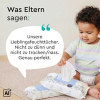 Feuchttücher mit 99% Wasser, 60 St