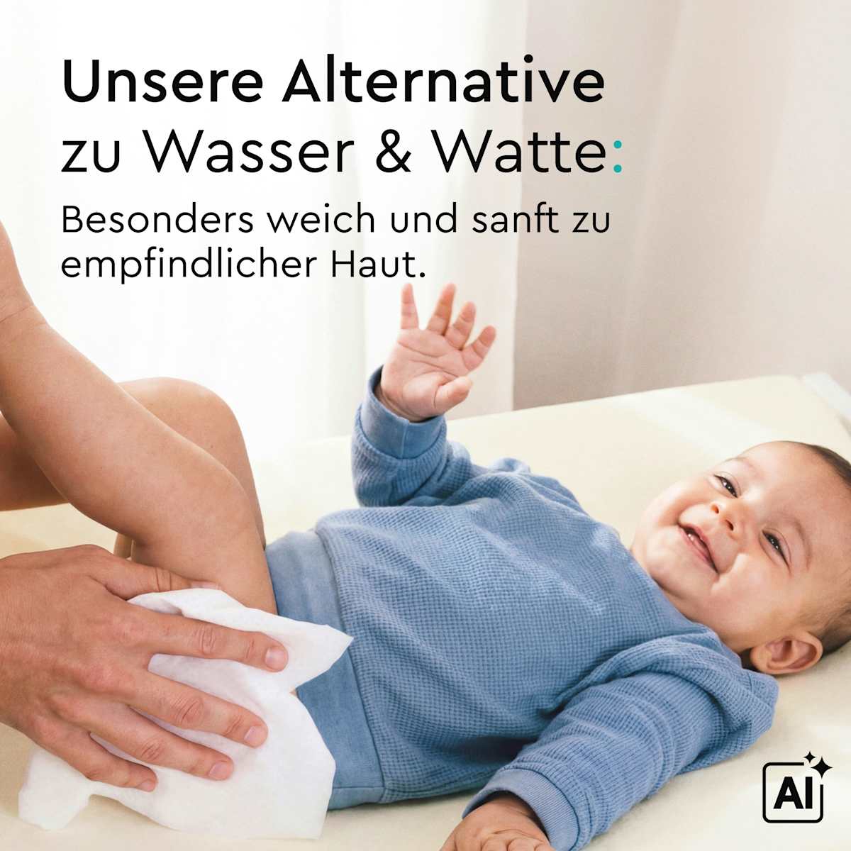 Feuchttücher mit 99% Wasser, 60 St