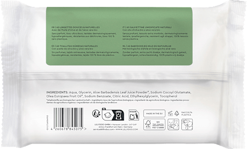 Vochtige doekjes groen (15 x 60 stuks), 900 stuks