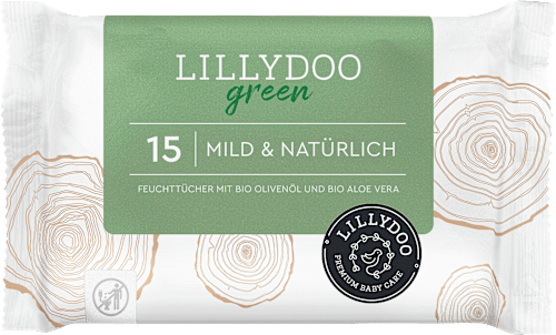 Groene vochtige doekjes, 15 stuks