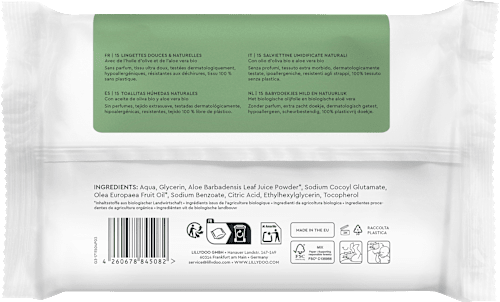 Groene vochtige doekjes, 15 stuks