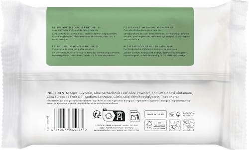 Vochtige doekjes groen, 60 stuks