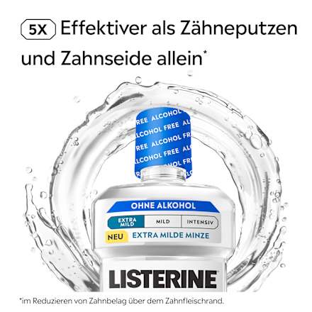 Mundspülung Cool Mint Extra Milde Minze alkoholfrei, 500 ml