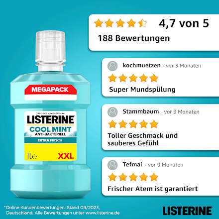 Cool Mint Mondwater XXL Formaat, 1.000 ml
