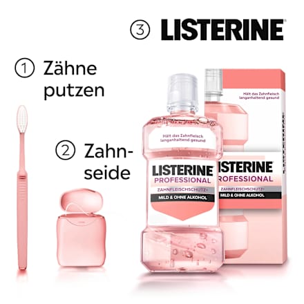 Mundspülung Professional  Zahnfleischschutz+, Mild & Ohne Alkohol, 500 ml
