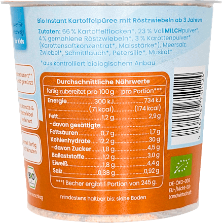 Kinderteller Heldenbecher Kartoffelbrei ab 3 Jahren, 45 g