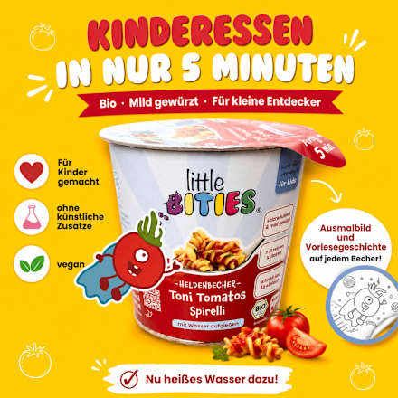 Kinderteller Heldenbecher Spirelli ab 3 Jahren, 45 g