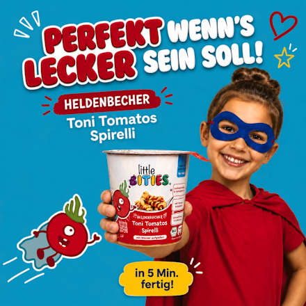 Kinderteller Heldenbecher Spirelli ab 3 Jahren, 45 g