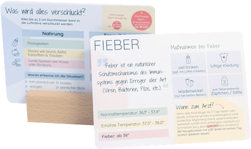 Erste-Hilfe-Karten mit Holzständer, 1 St littleplan