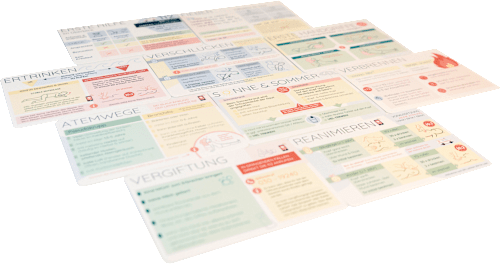 Erste-Hilfe-Karten mit Holzständer, 1 St littleplan