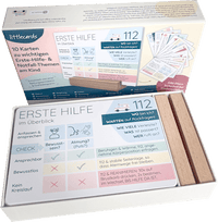Erste-Hilfe-Karten mit Holzständer, 1 St littleplan