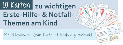 EHBO-kaarten met houten standaard, 1 stuk