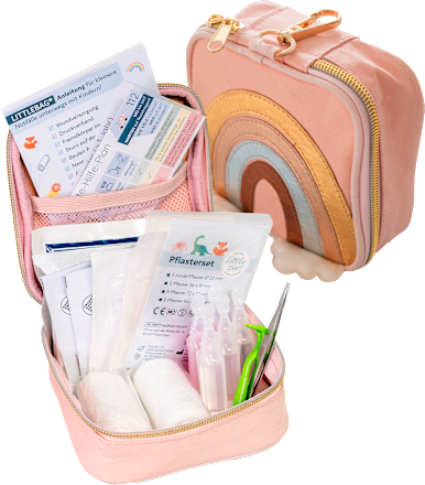 Erste-Hilfe-Tasche Regenbogen 34tlg