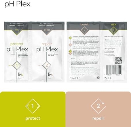 Haarverzorging ph Plex 1 protect &amp; 2 repair (7+15 ml), 22 ml