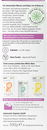 Anfangsmilch Pre auf Ziegenmilchbasis von Geburt an, 500 g