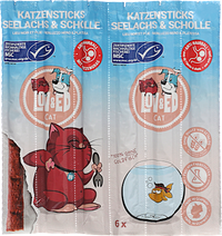 Kattensnoepjes met zalm en schol, 30 g