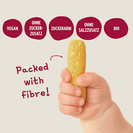 Babysnack Mais Linse, Hafer & Erdbeere ab 6 Monaten, 20 g