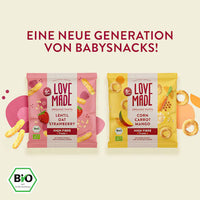 Babysnack Mais Linse, Hafer & Erdbeere ab 6 Monaten, 20 g