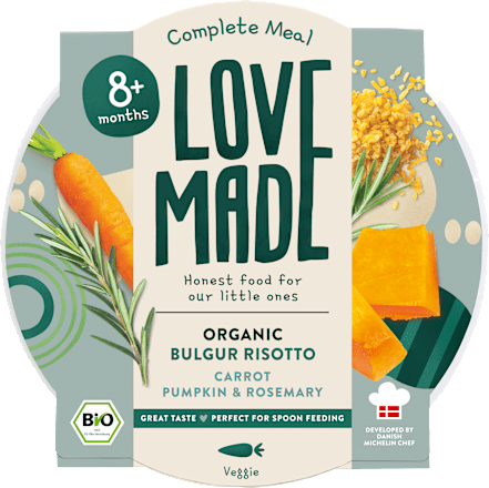 Menü Bulgur Risotto mit Karotten, Kürbis, Rosmarin, ab 8 Monaten, 185 g