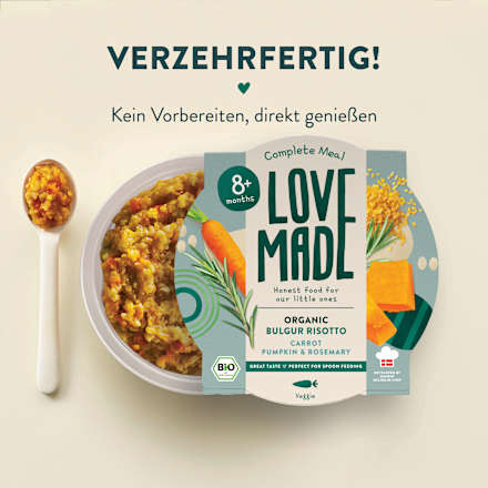 Menü Bulgur Risotto mit Karotten, Kürbis, Rosmarin, ab 8 Monaten, 185 g